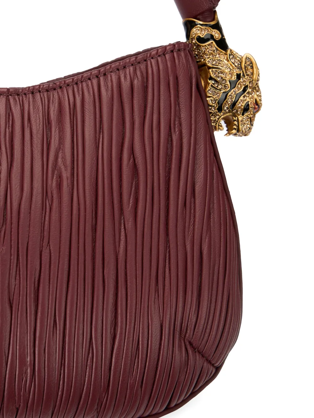Roberto Cavalli Leren shopper Rood