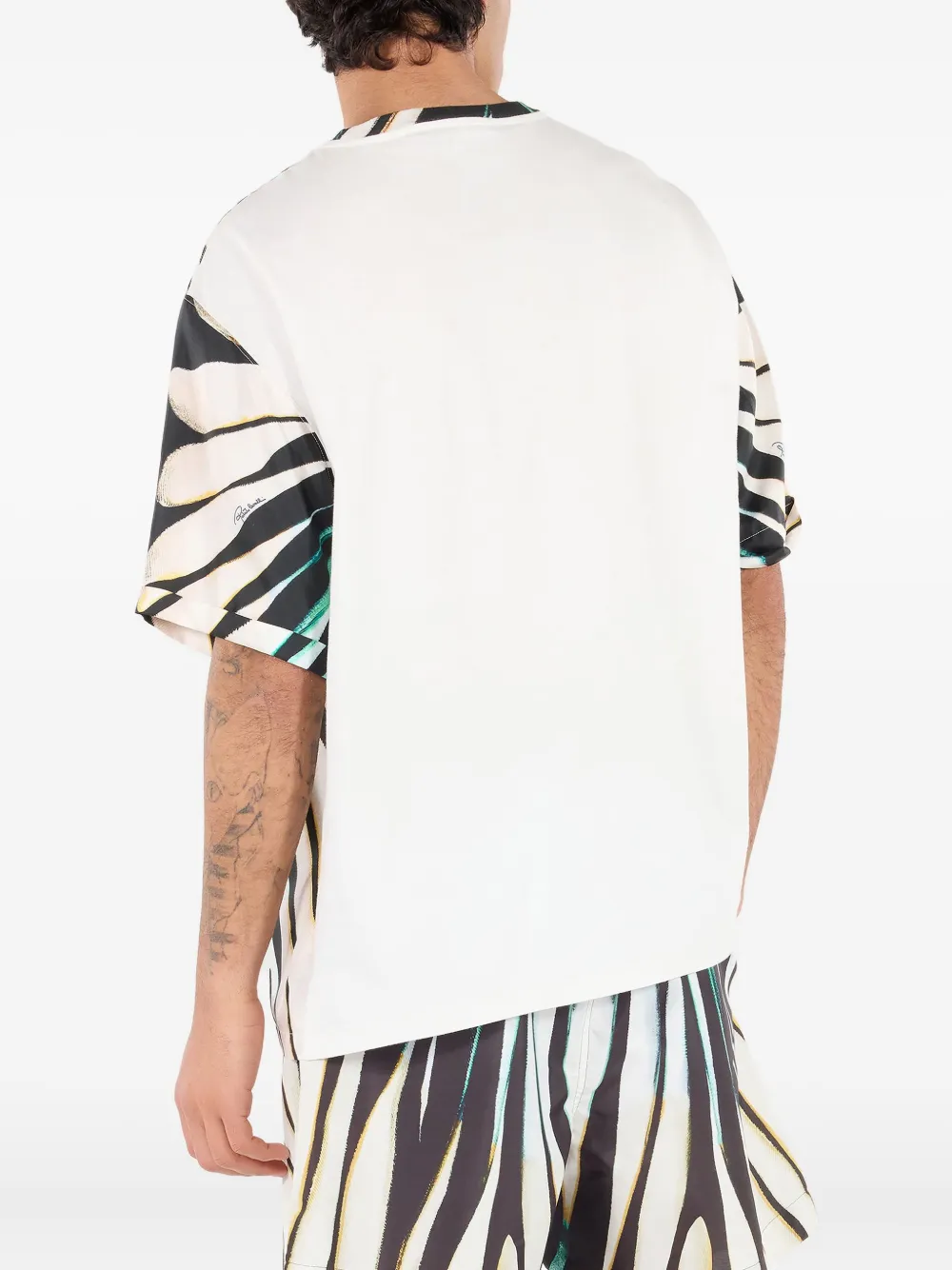 Roberto Cavalli T-shirt met grafische print Blauw