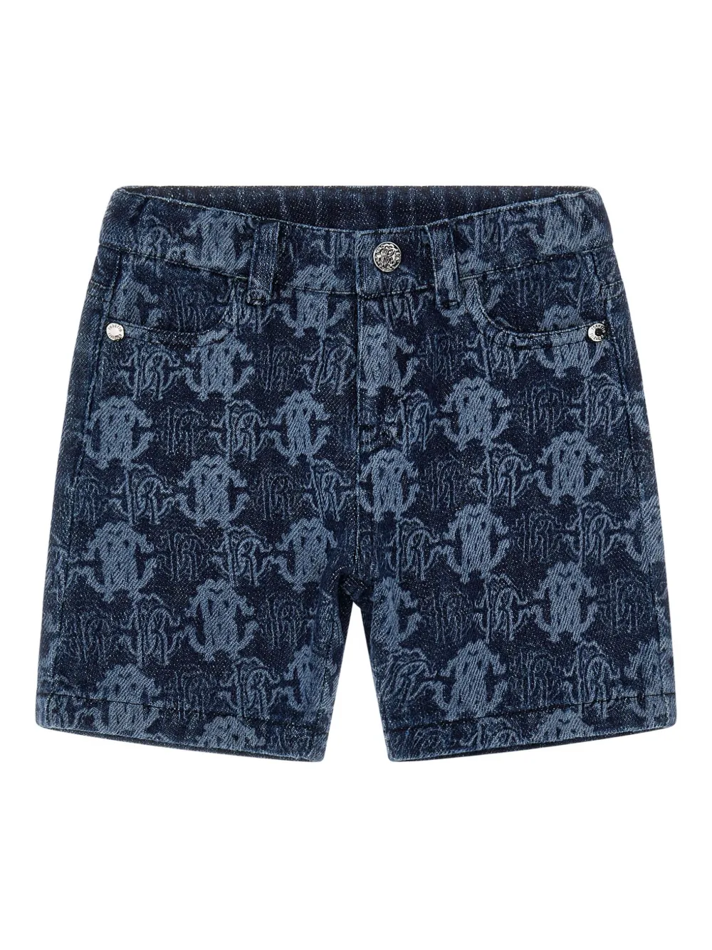 Roberto Cavalli Junior Shorts con logo RC - Blu
