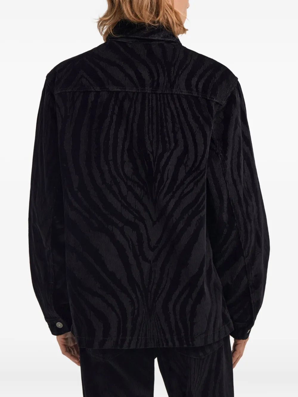 Roberto Cavalli Overhemd met zebraprint Zwart