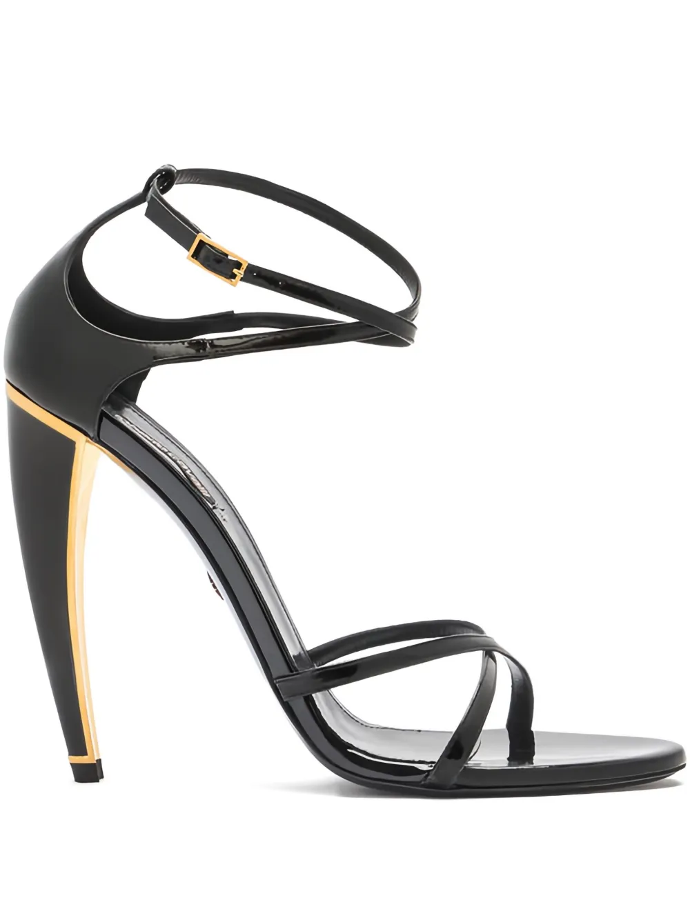 Roberto Cavalli leather sandals Zwart