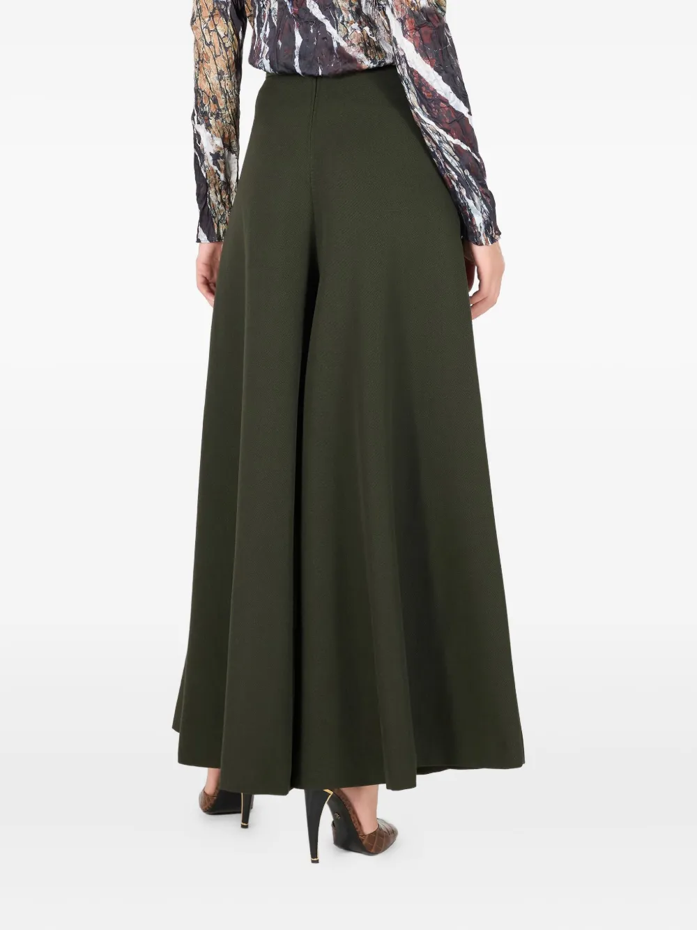 Roberto Cavalli Wollen palazzo broek Groen