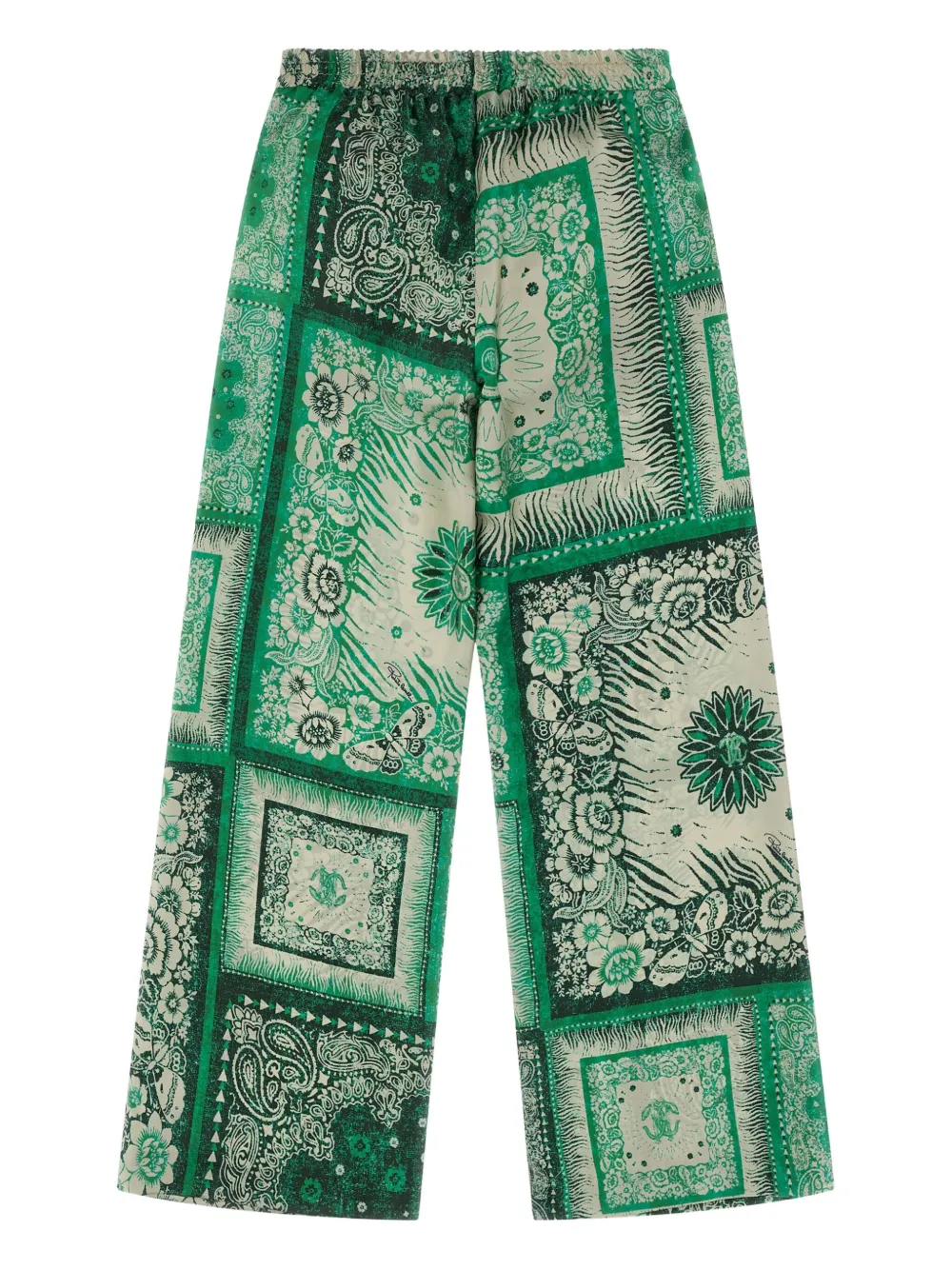 Roberto Cavalli Junior Broek met bandanaprint Groen