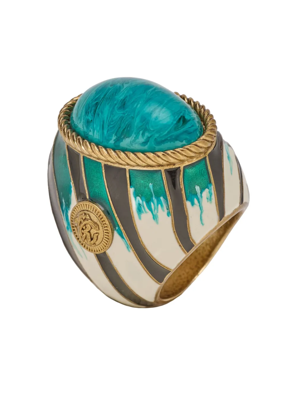 Roberto Cavalli Ray Of Sea Ring In Blue