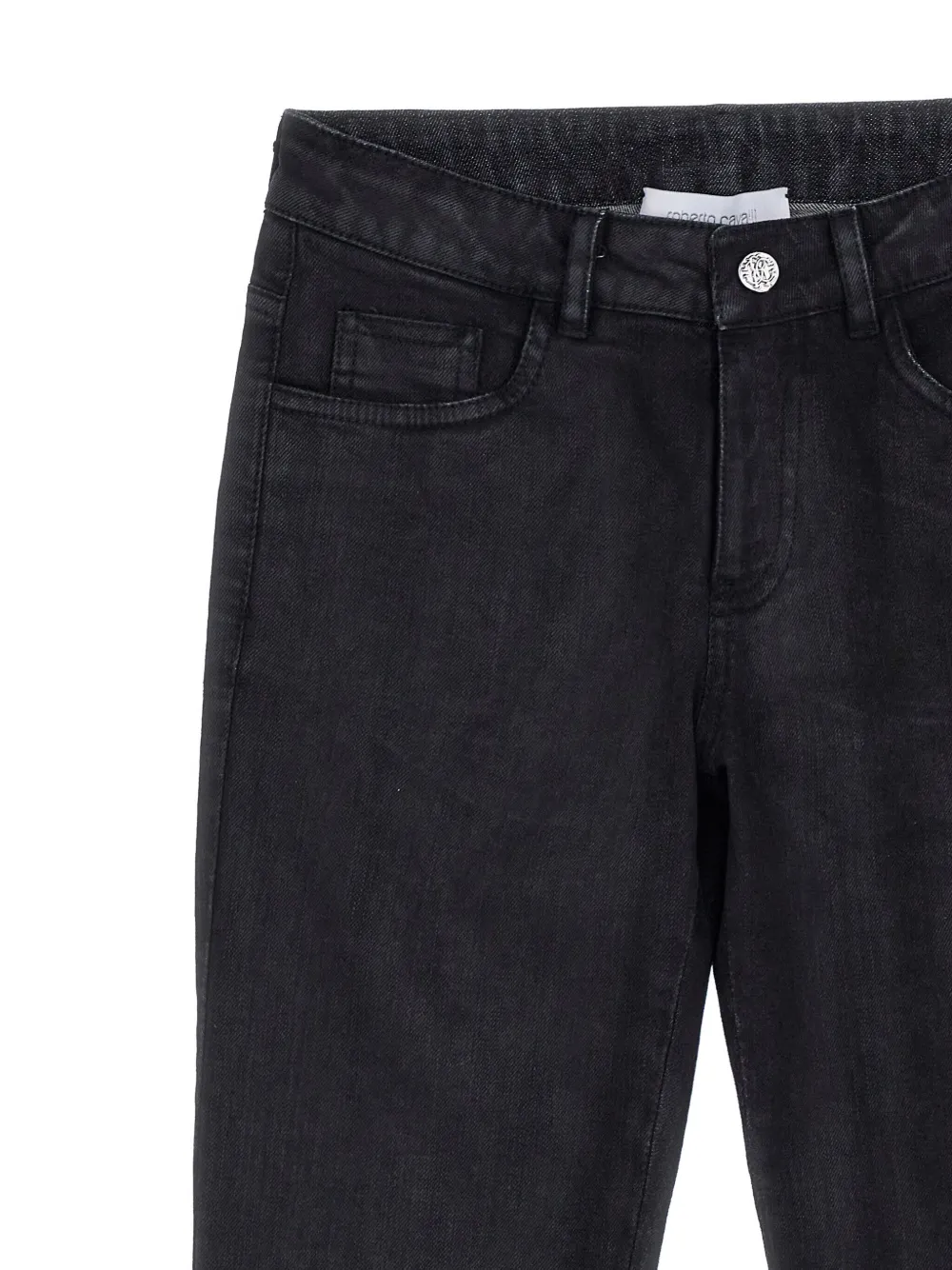 Roberto Cavalli Junior Jeans met RC-logo Zwart