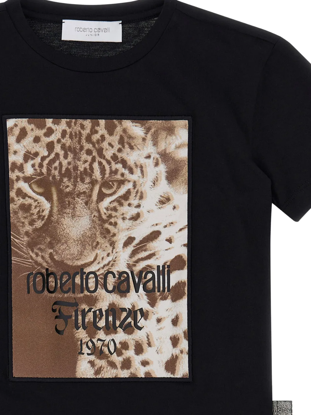 Roberto Cavalli Graphic-print T-shirt In Black