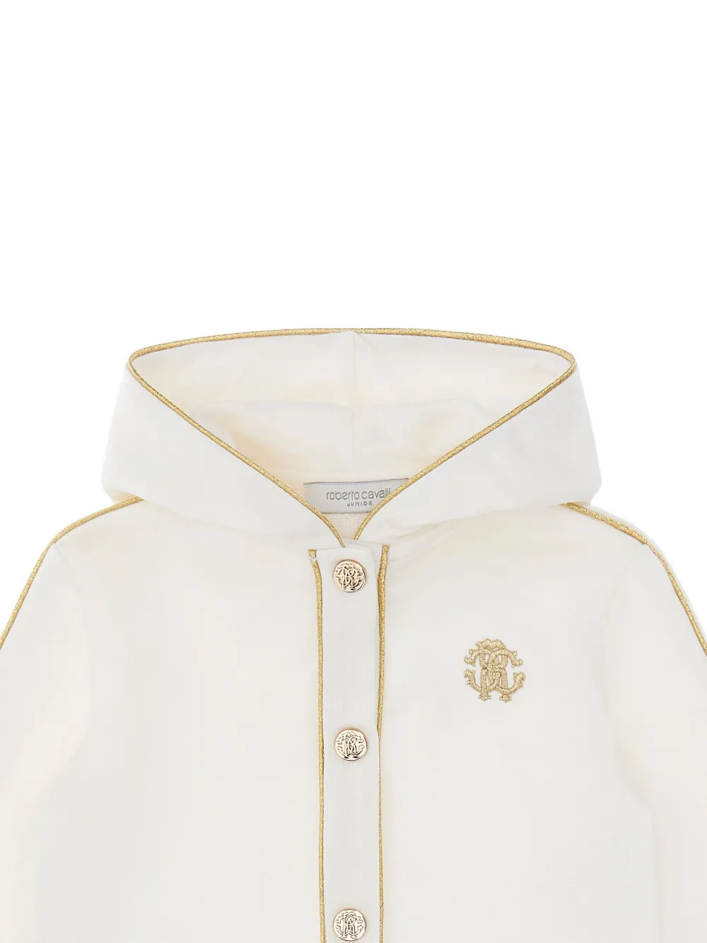 Roberto Cavalli Katoenen sweater met logo Wit