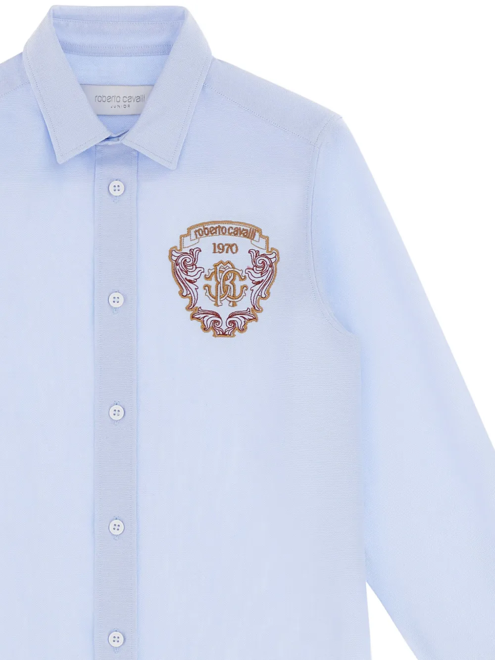 Roberto Cavalli Logo-motif Shirt In Blue