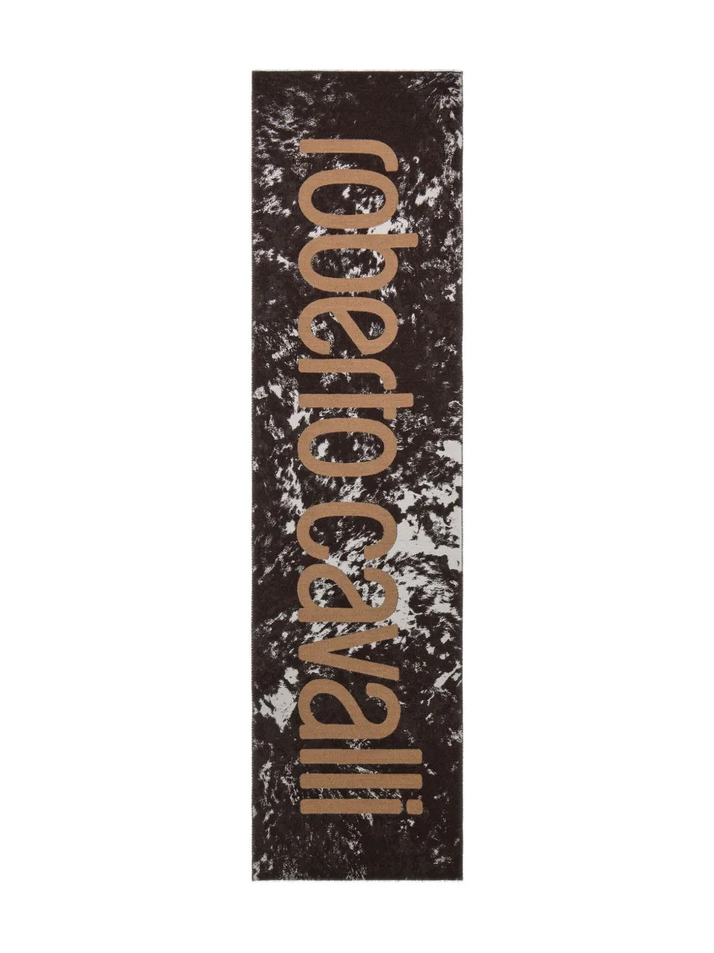 Roberto Cavalli Appaloosa logo scarf - Brown
