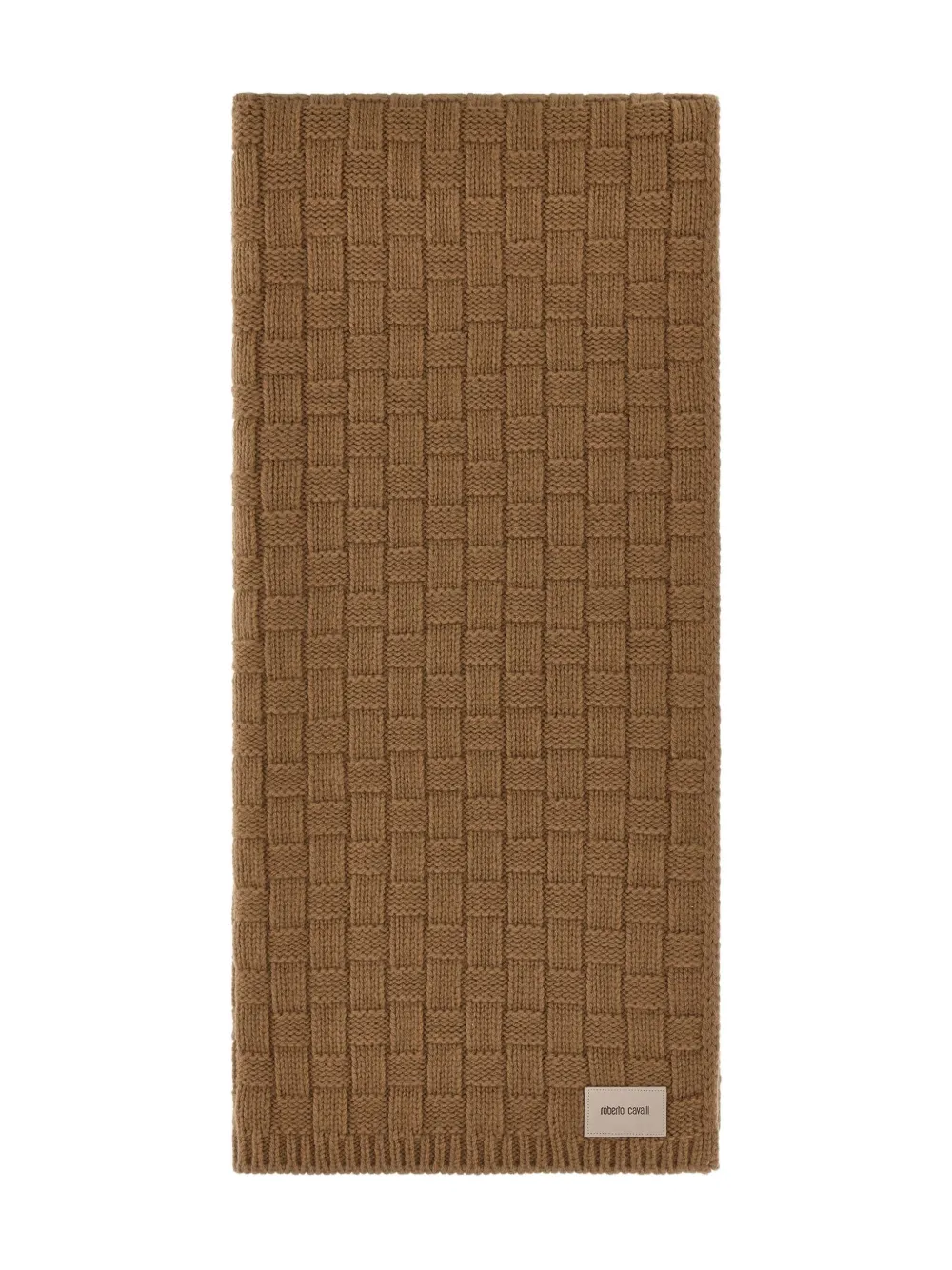 Roberto Cavalli écharpe à patch logo | marron | Image 1