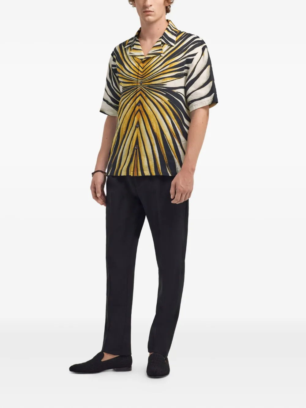 Roberto Cavalli graphic-print shirt - Geel