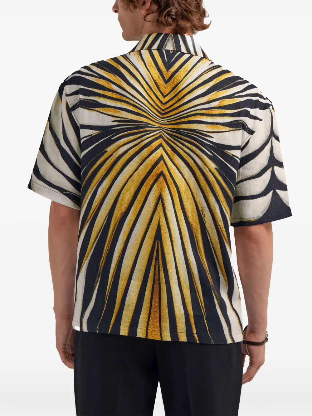 Roberto Cavalli Overhemd met grafische print Geel