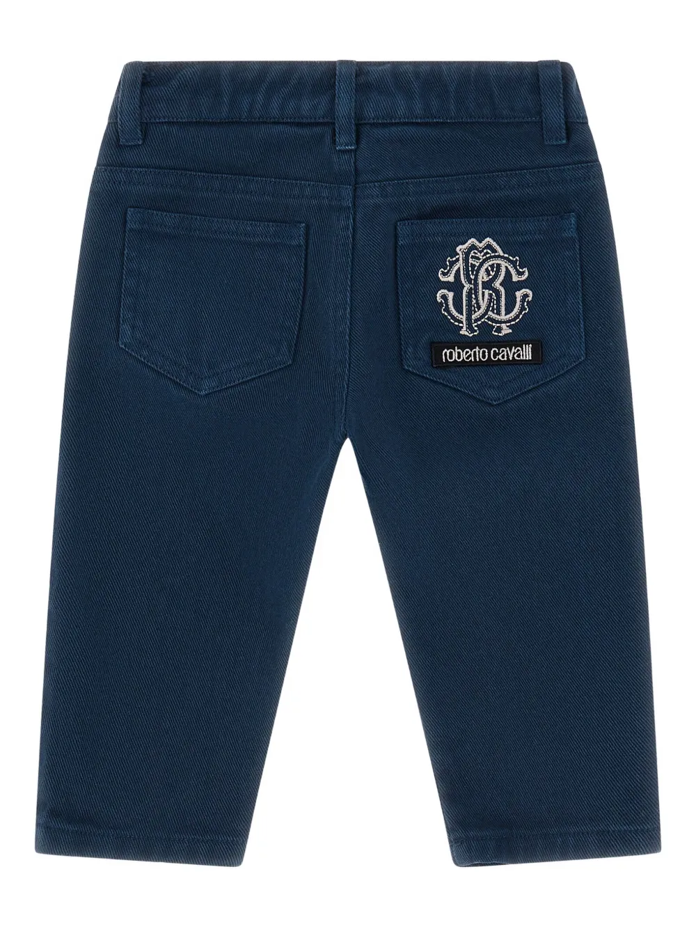 Roberto Cavalli Junior Broek met logo Blauw