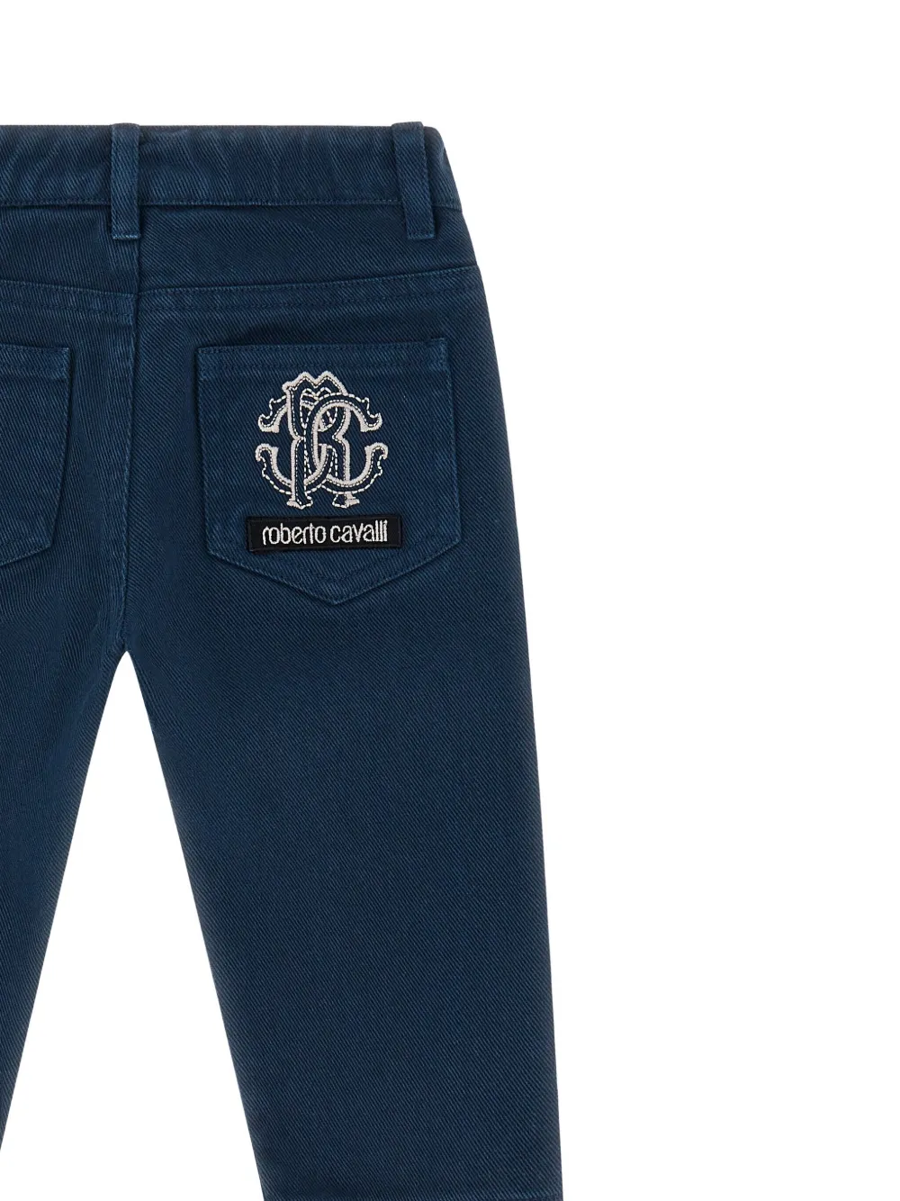 Roberto Cavalli Junior Broek met logo Blauw