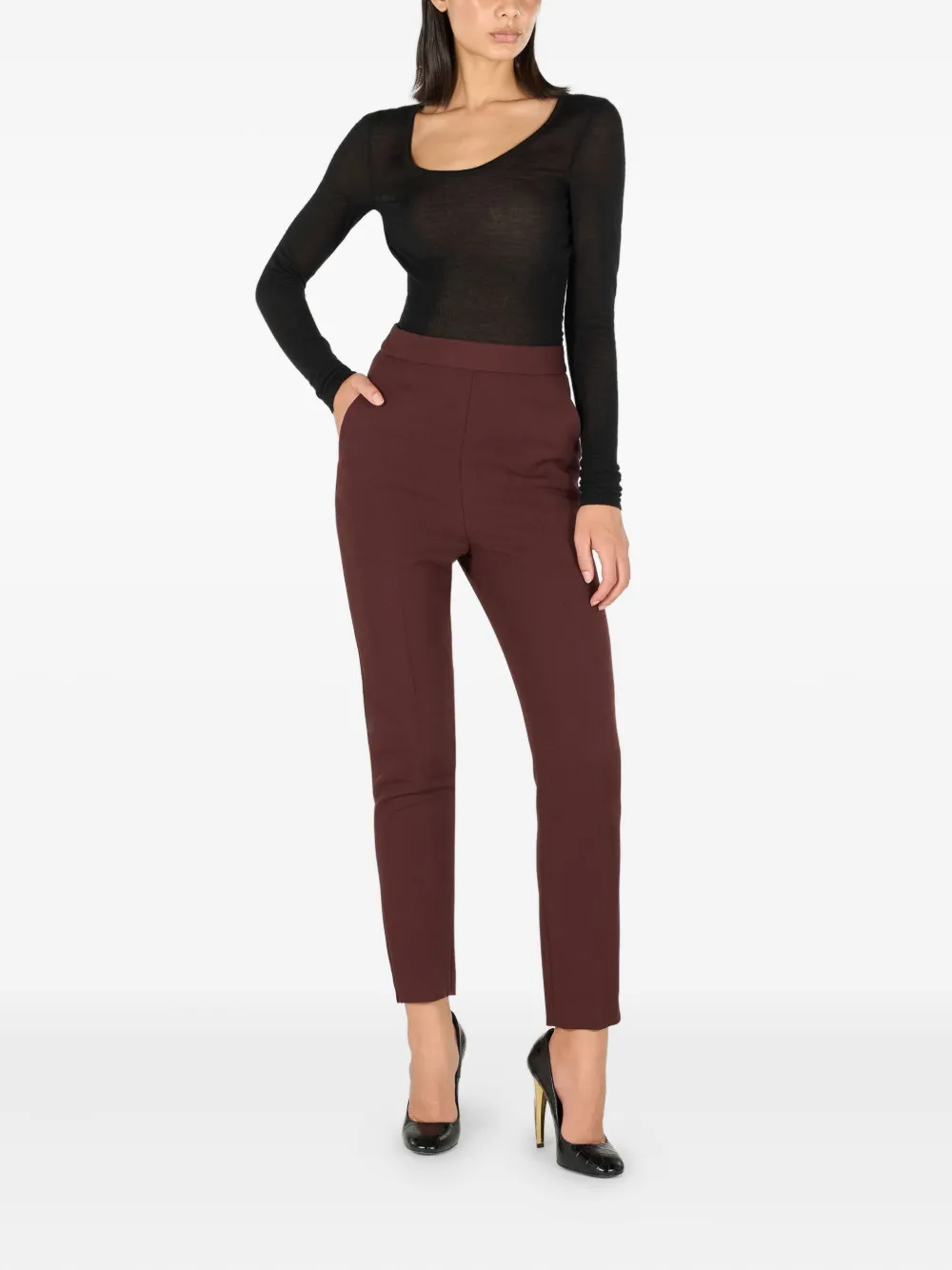 Roberto Cavalli Wollen broek - Rood