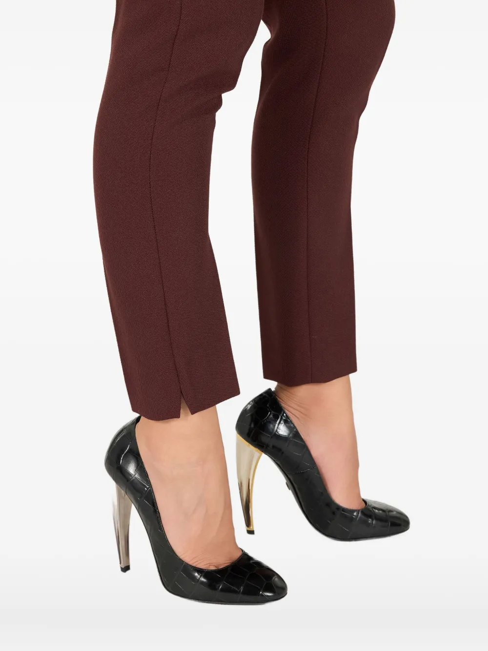 Roberto Cavalli Wool Trousers In Red