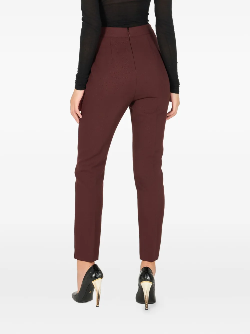 Roberto Cavalli Wool Trousers In Red