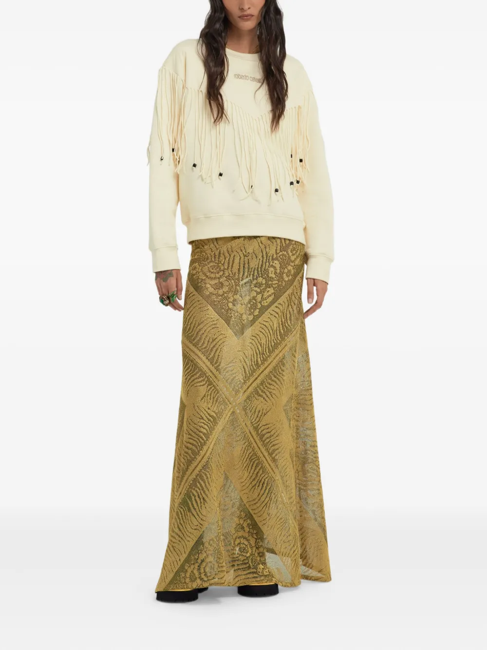 Roberto Cavalli sudadera con flecos | Sudaderas | Image 2