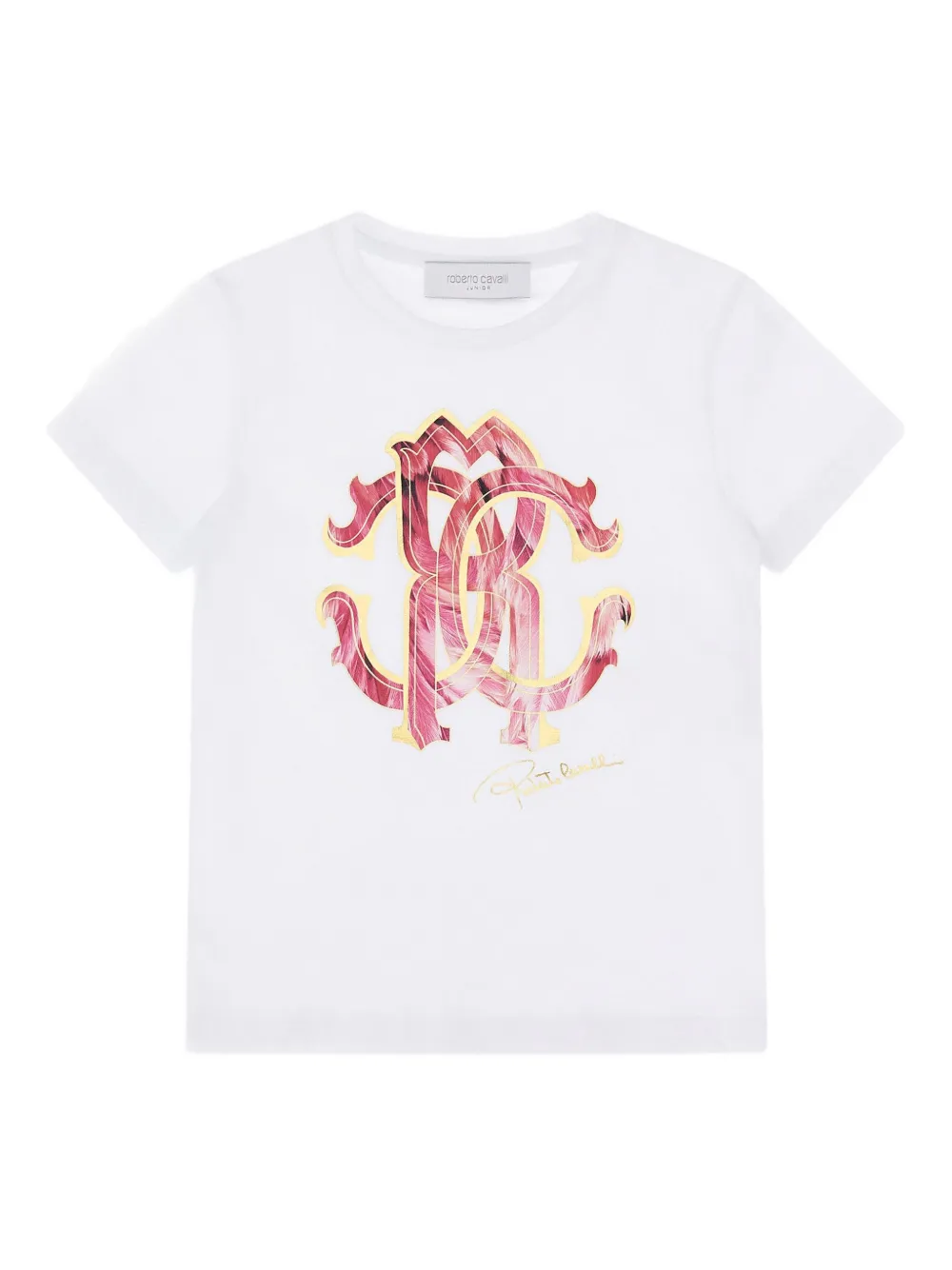Roberto Cavalli logo-print t-shirt - Bianco