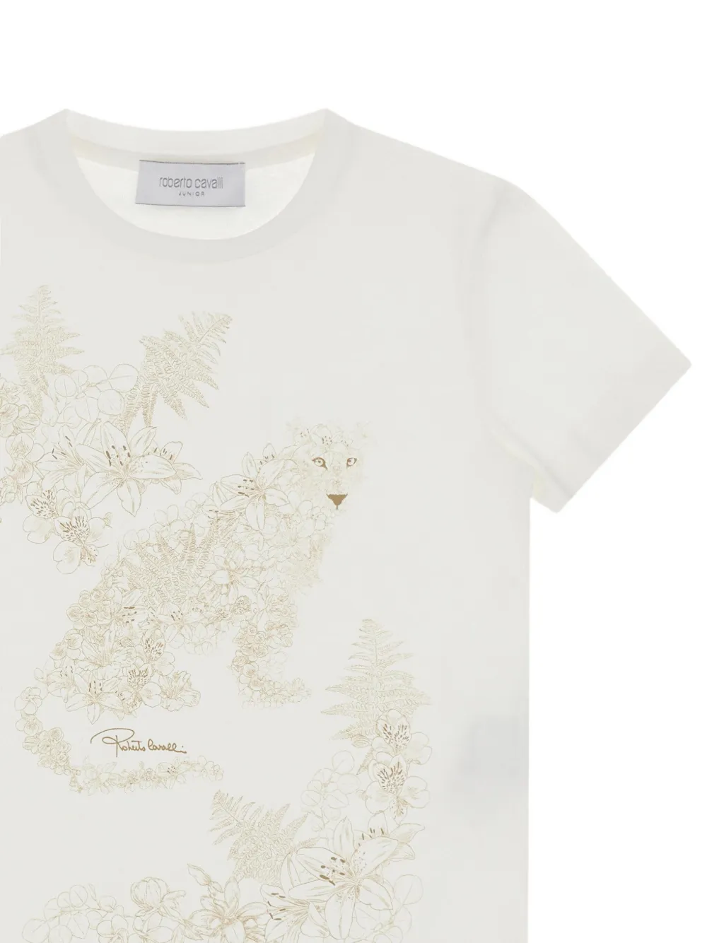 Roberto Cavalli T-shirt met grafische print Wit