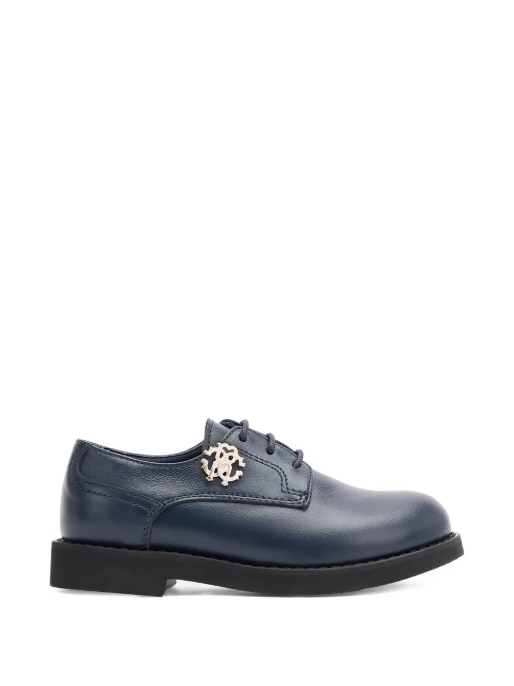 Roberto Cavalli Junior Mocassini con monogramma - Blu