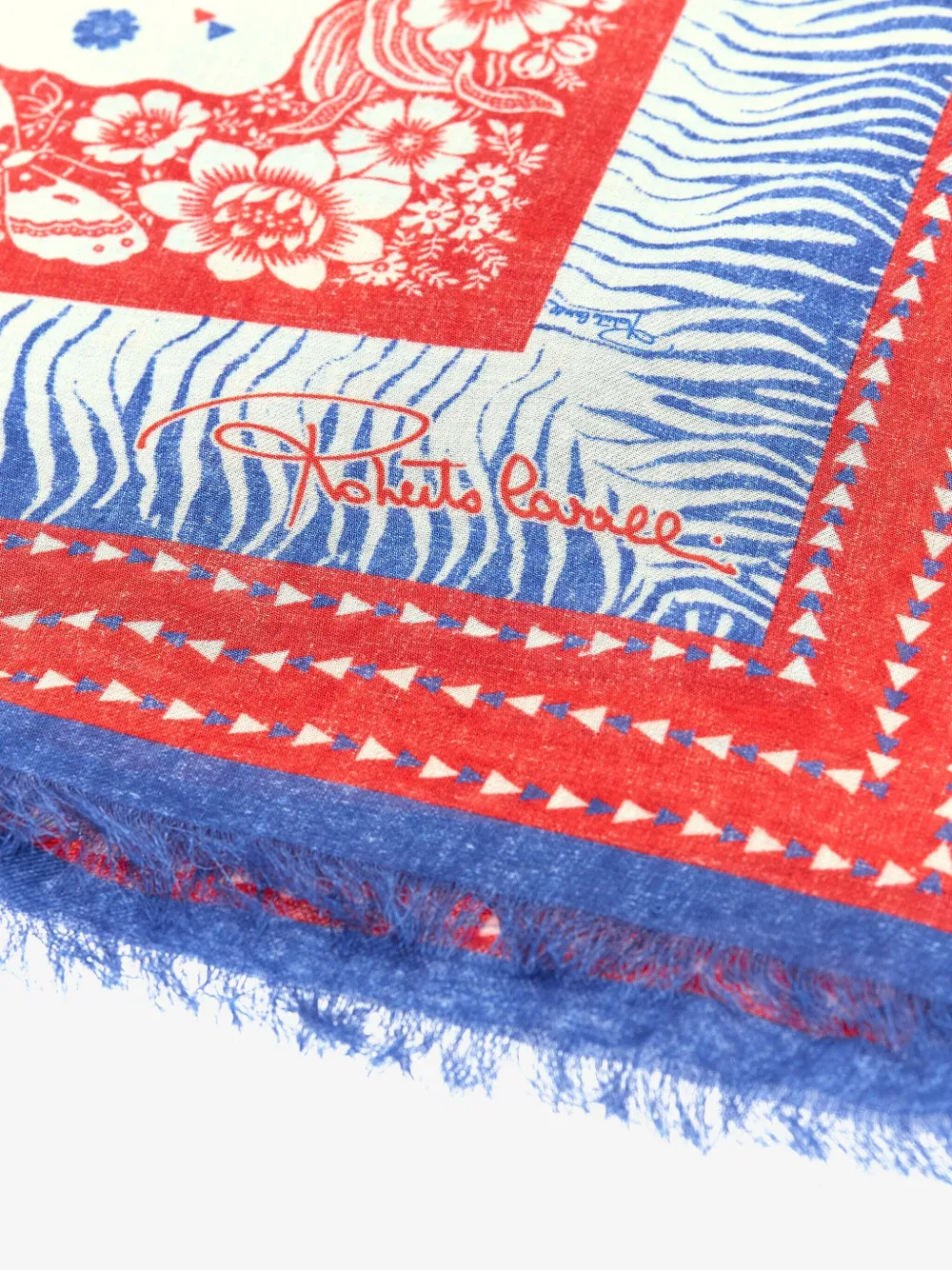 Roberto Cavalli zebra-pattern logo-detail shawl | Image 2