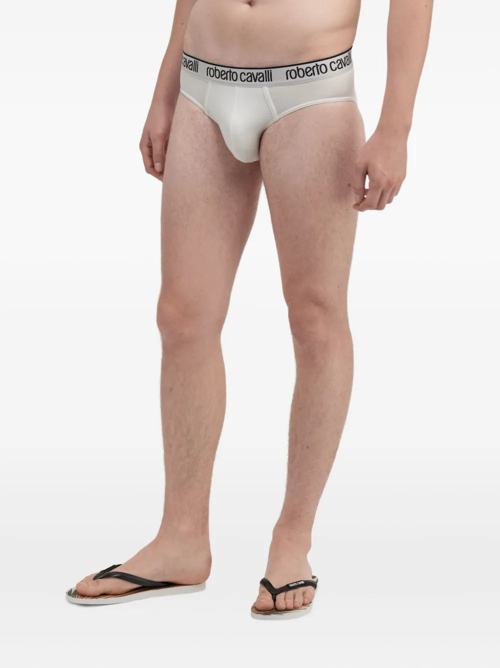 Roberto Cavalli Slip met logo Wit