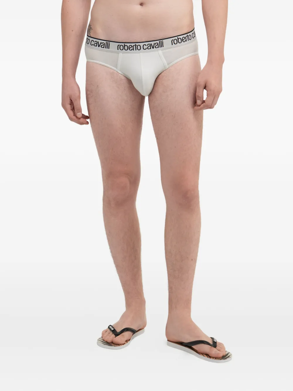 Roberto Cavalli Slip met logo Wit