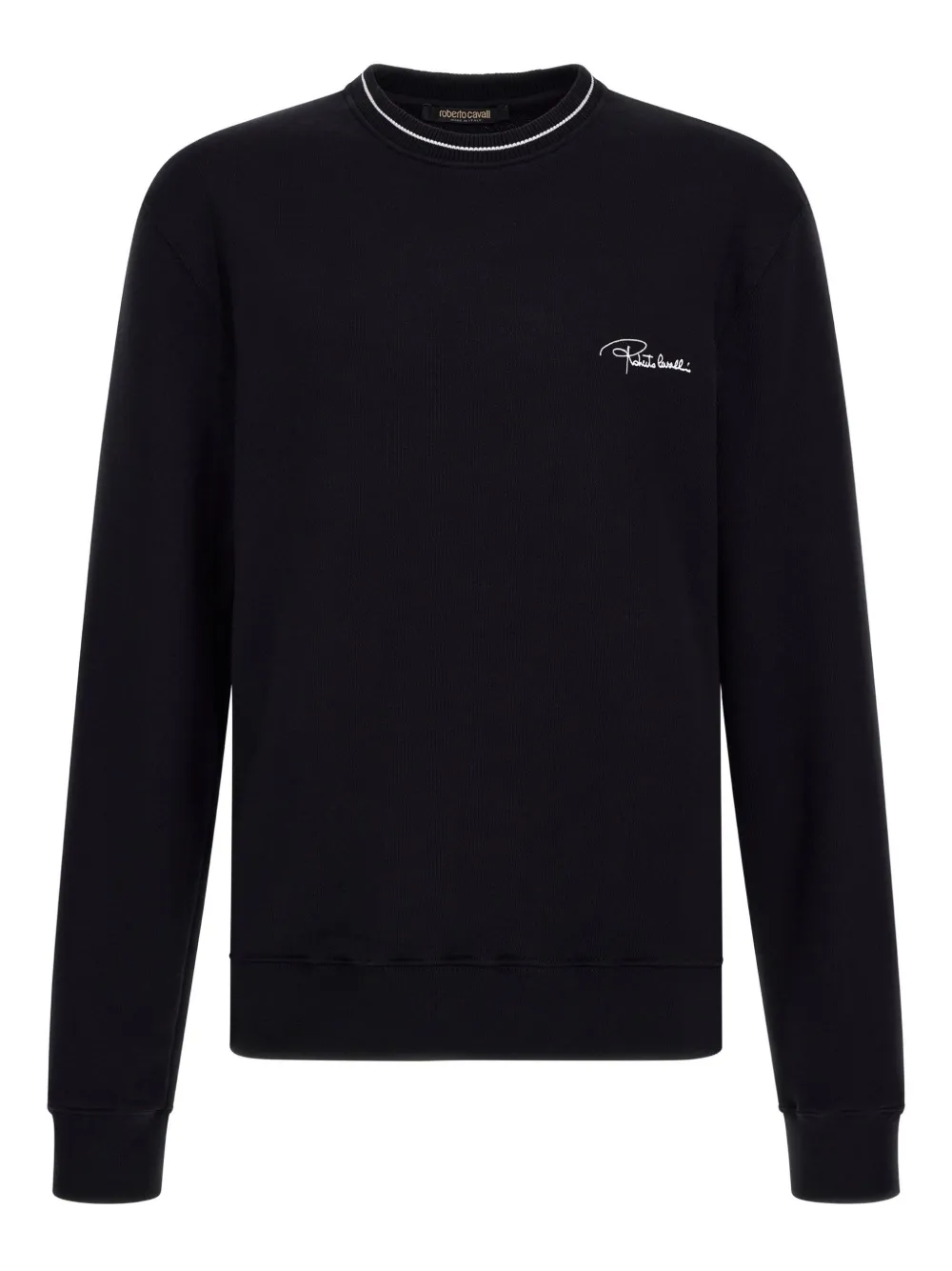 Roberto Cavalli sudadera con logo bordado | negro | Image 1