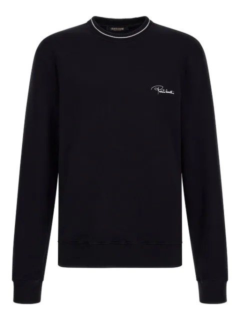 Roberto Cavalli logo-embroidered sweatshirt