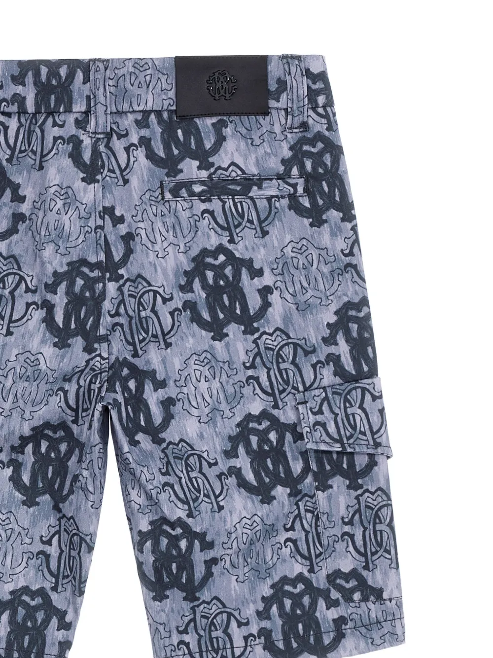 Roberto Cavalli Junior Shorts met logo-patroon Blauw