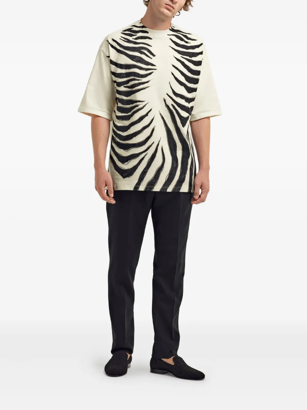 Roberto Cavalli zebra-print T-shirt - Wit