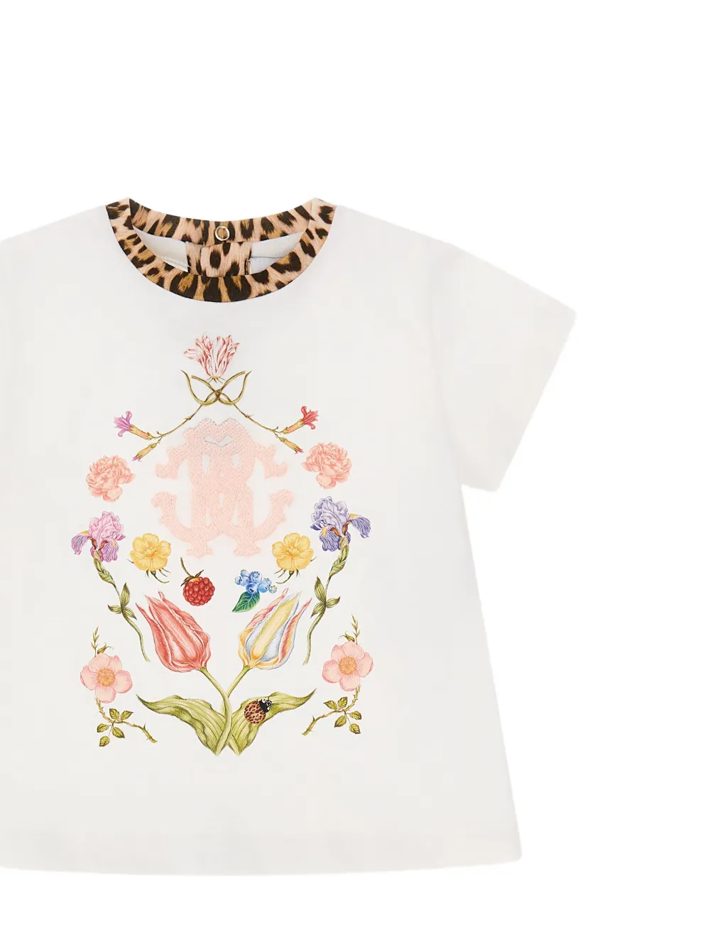 Roberto Cavalli T-shirt met logodetail Wit