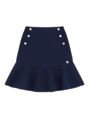 CFCL Kids Pottery elasticated-waist Ribbed Skirt | Blue | FARFETCH KW