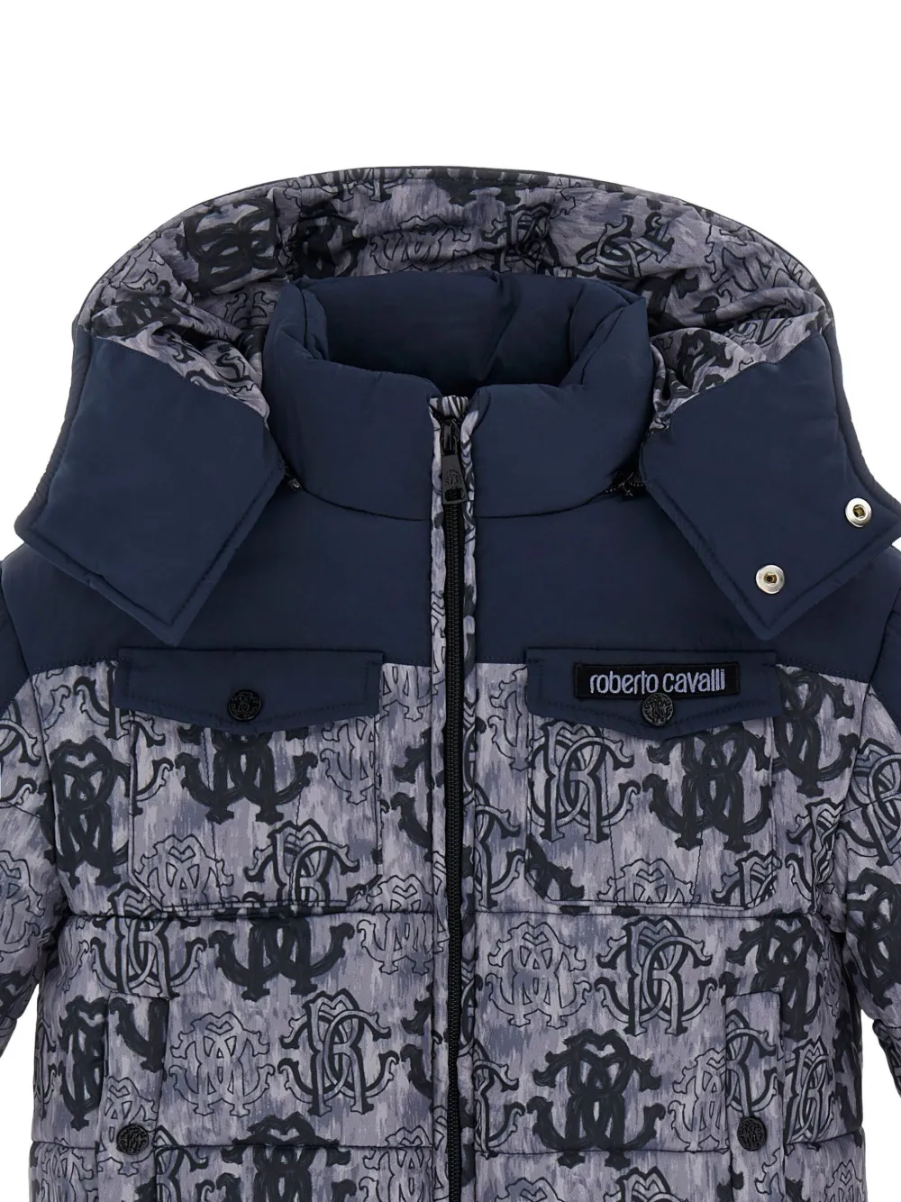 Roberto Cavalli Jack met capuchon Blauw