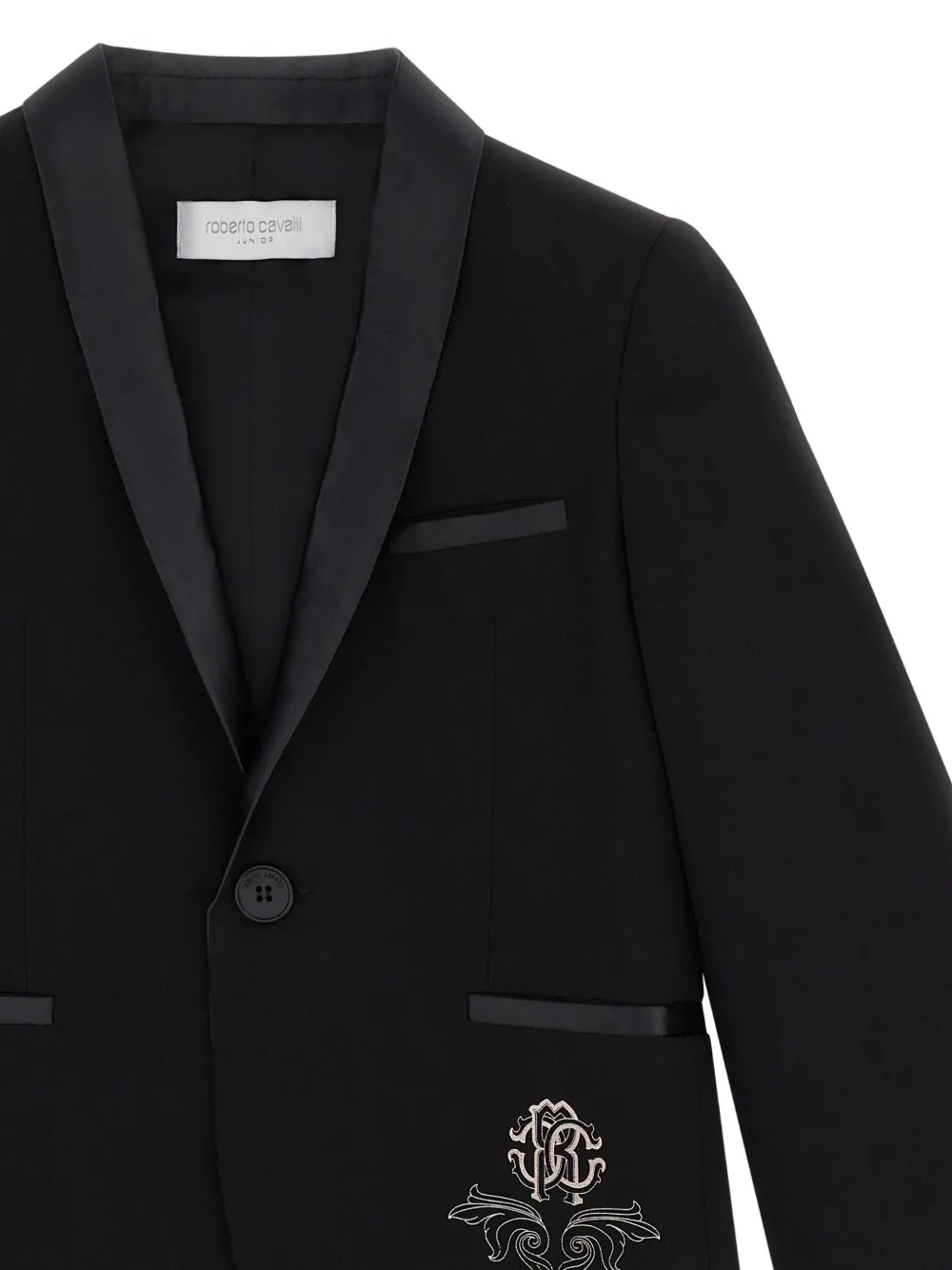 Roberto Cavalli Blazer met enkele rij knopen Zwart