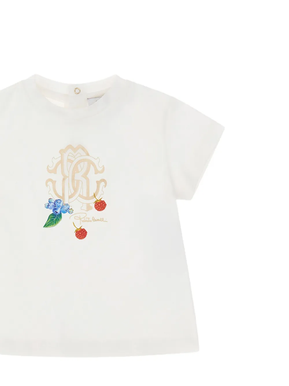 Roberto Cavalli T-shirt met logoprint Wit