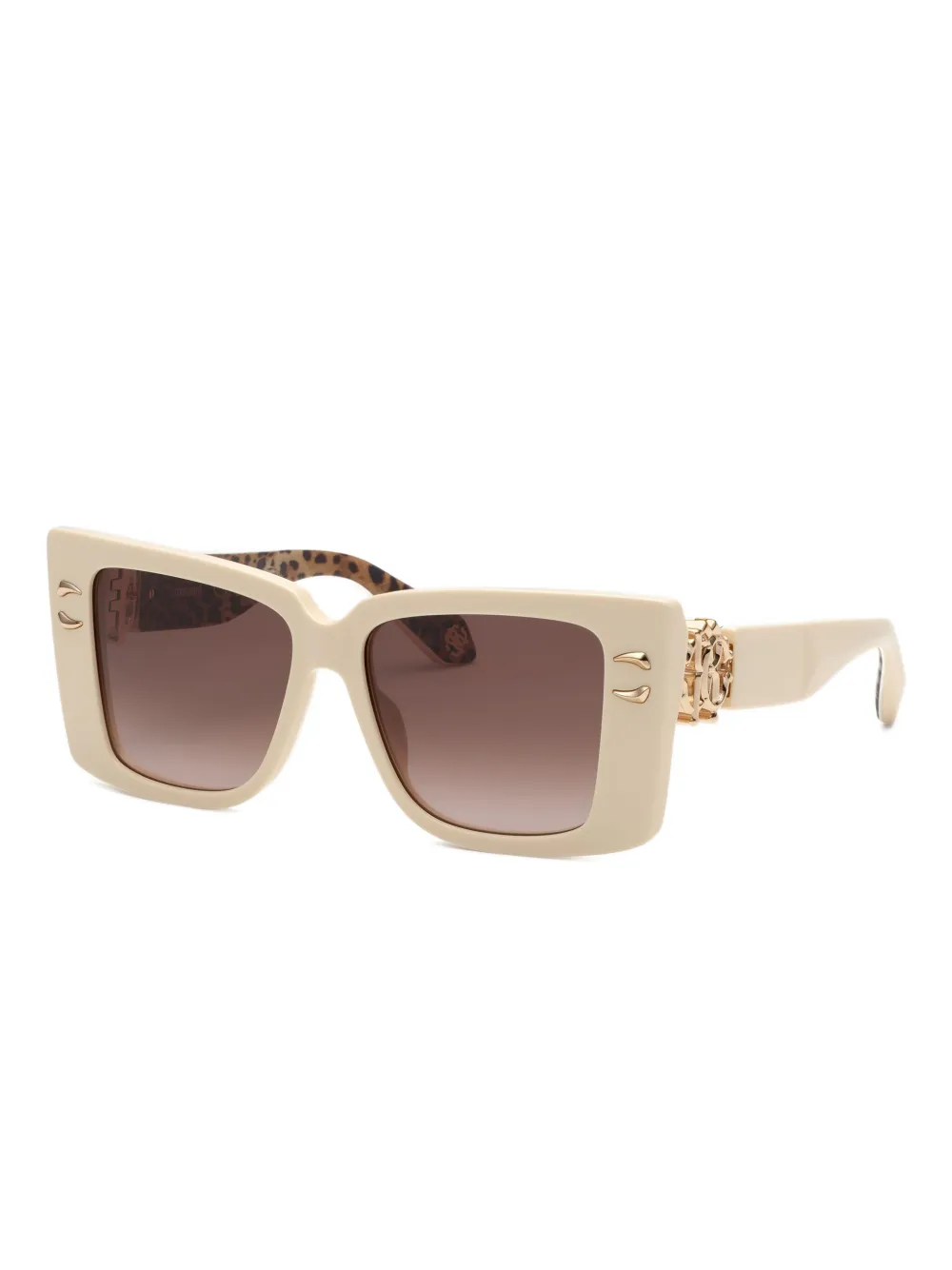 Roberto Cavalli Zonnebril met oversized montuur - Beige