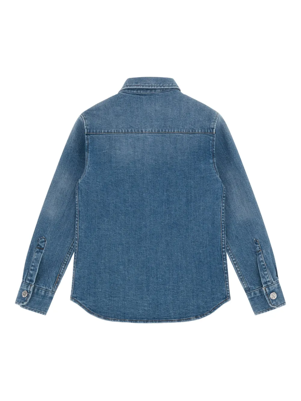Roberto Cavalli Junior Spijkershirt met zak Blauw