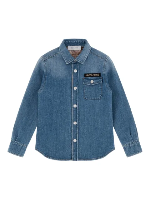 Roberto Cavalli Junior pocket denim shirt
