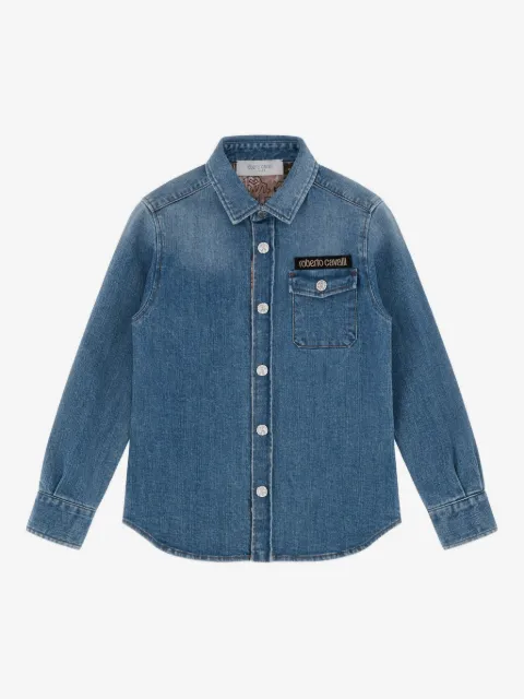 Roberto Cavalli Junior pocket denim shirt