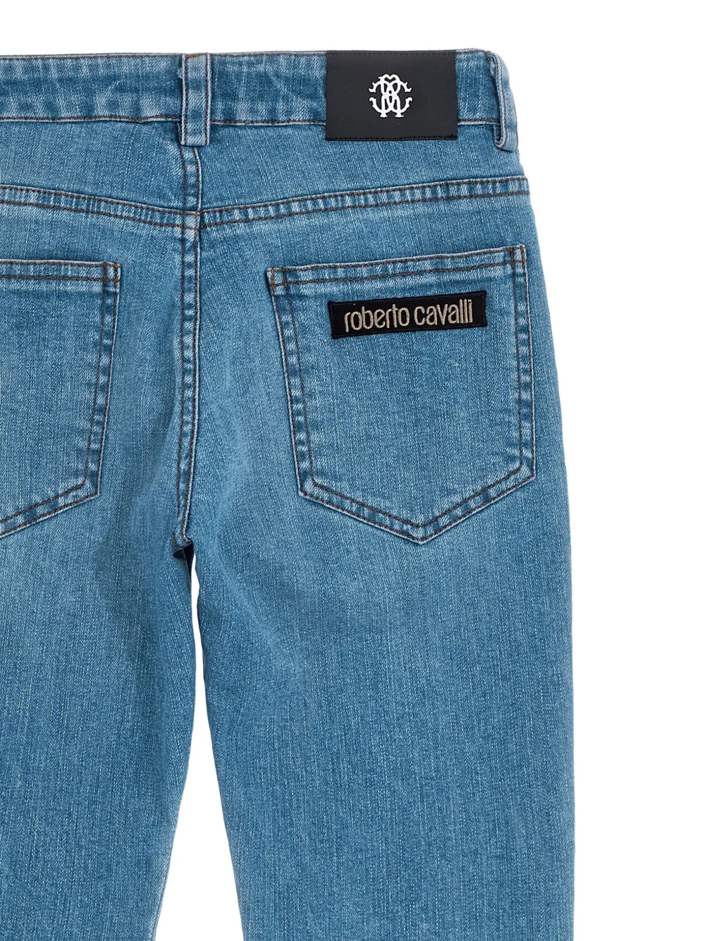 Roberto Cavalli Junior Jeans met RC-logo Blauw