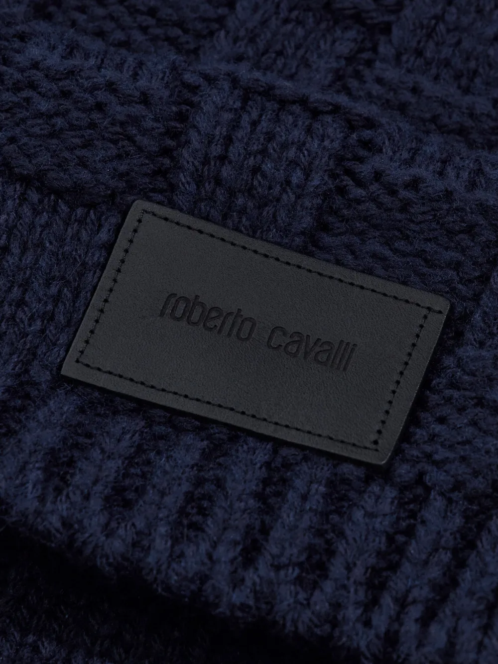 Roberto Cavalli tag scarf - Blauw