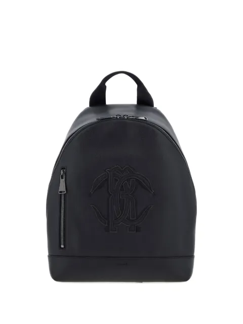 Roberto Cavalli logo zip backpack