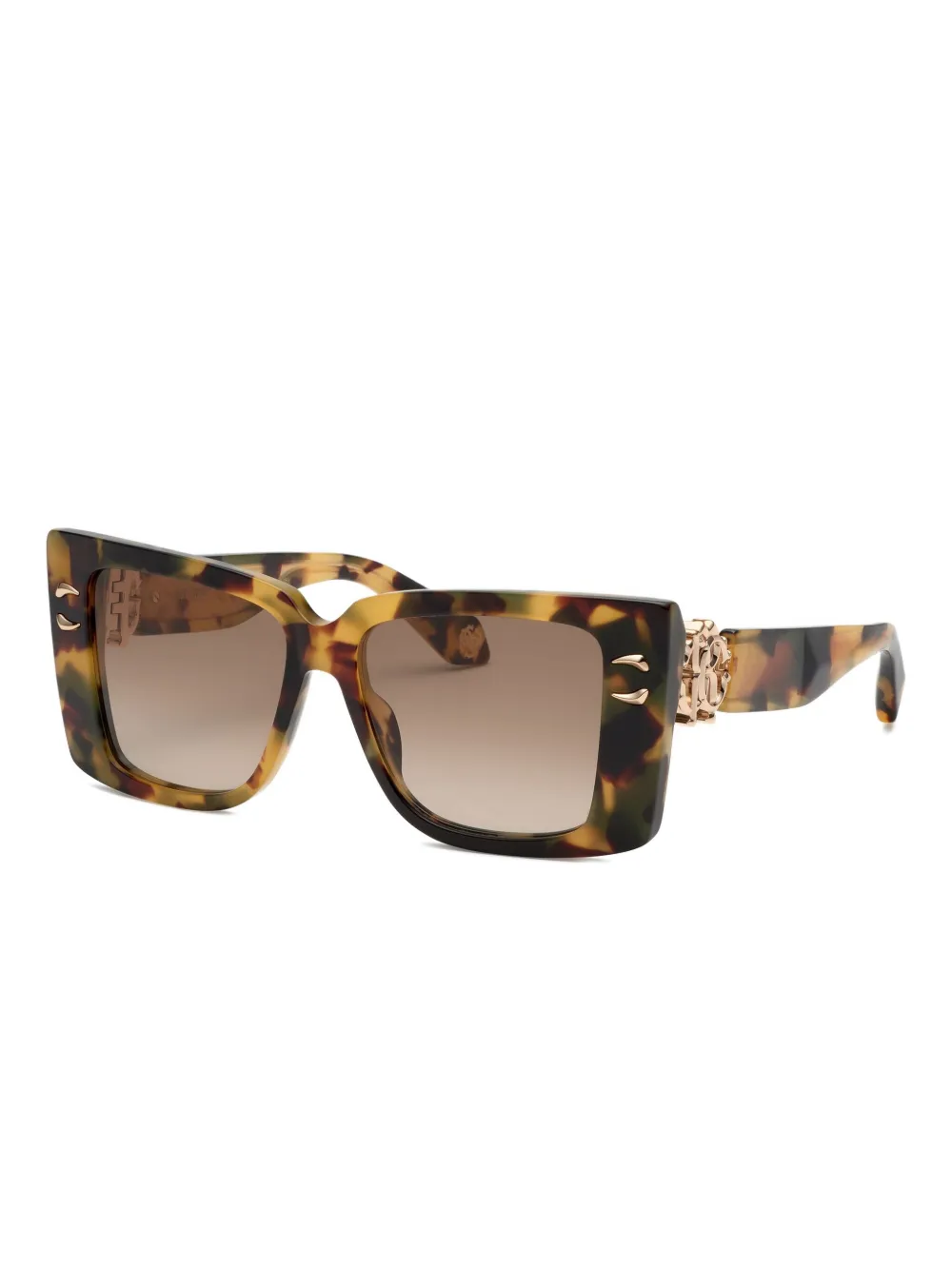 Roberto Cavalli Zonnebril met oversized montuur Bruin
