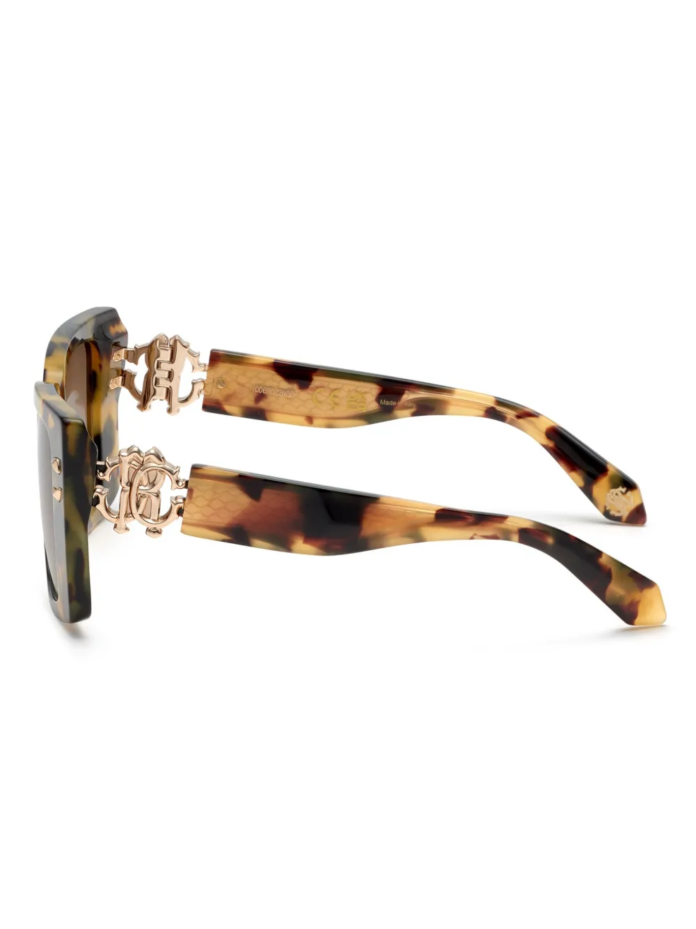 Roberto Cavalli Zonnebril met oversized montuur Bruin
