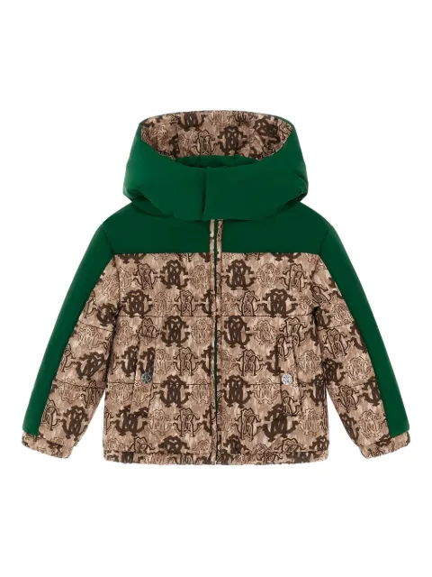 Roberto Cavalli chamarra con capucha y monograma estampado