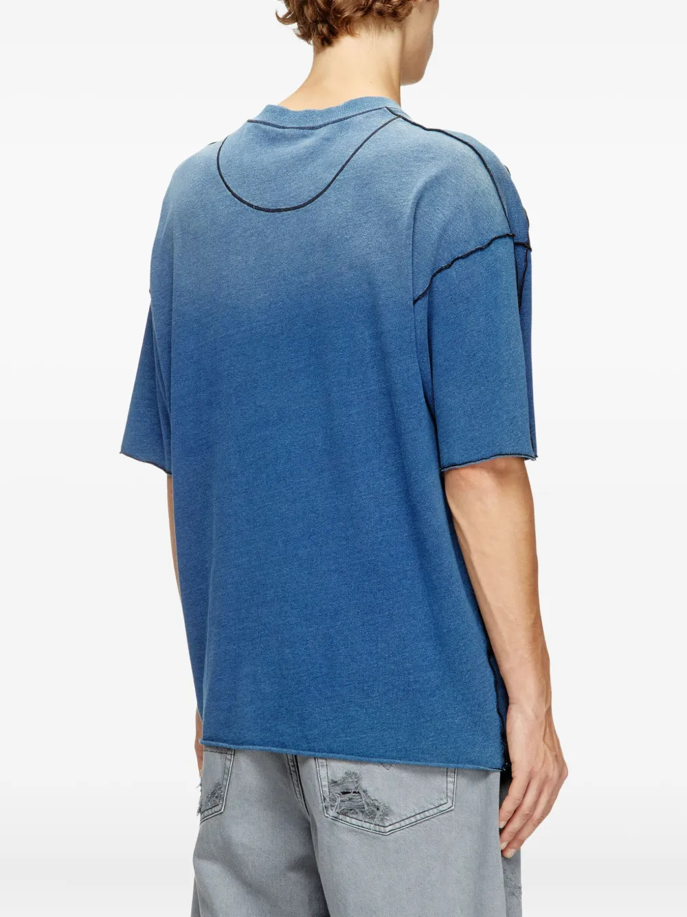 Diesel T-Craoxt katoenen T-shirt Blauw