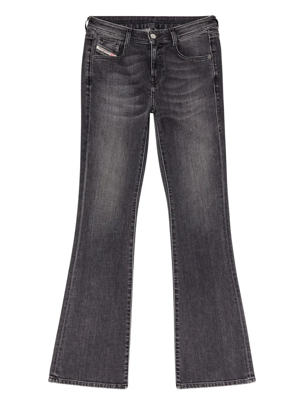 Diesel Low Waist Bootcut Jeans In Black