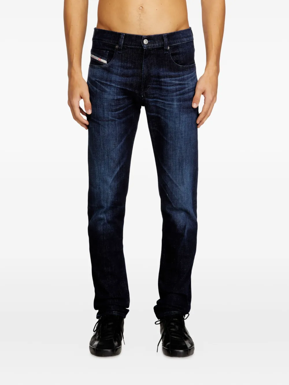 Diesel D-Strukt 0adbl comfort denim slim-fit jeans Blauw